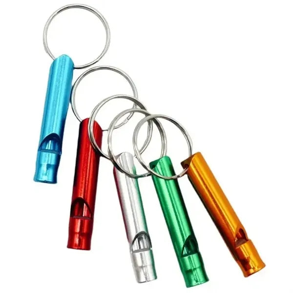 Outdoors Sports Aluminum Emergency Whistle with Keychain