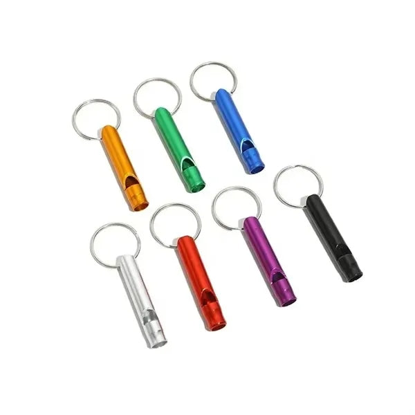 Outdoors Sports Aluminum Emergency Whistle with Keychain