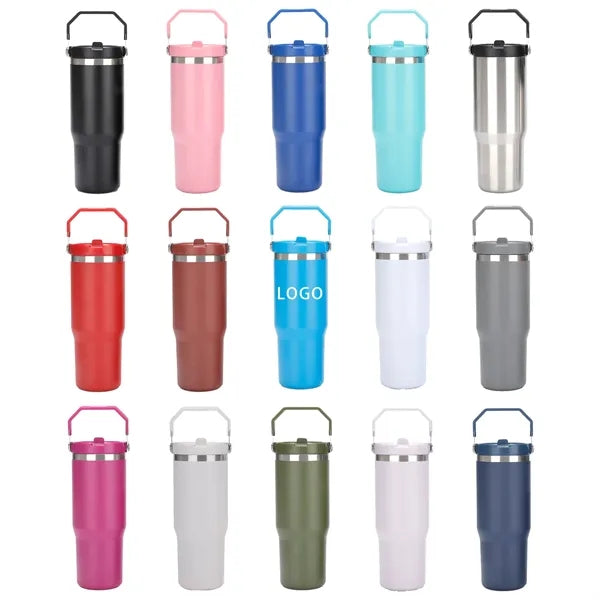 30 Oz Vacuum Insulated Tumbler W/ Handle