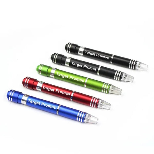 8-in-1 Multi-Functional Screwdriver Tool Pen With Light