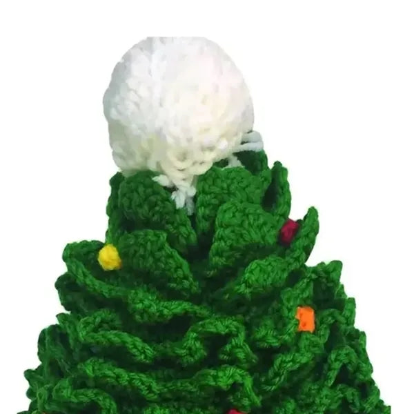 Unisex Christmas Tree Knit Pom Beanie Hat