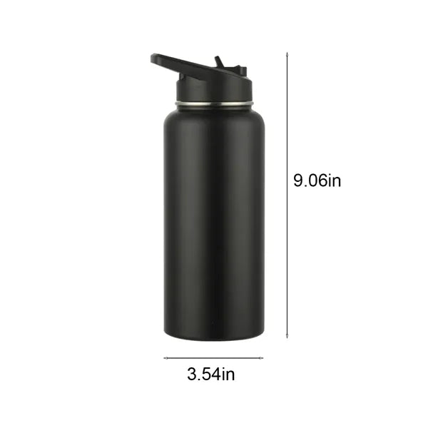 32oz Sports Vacuum Insulated Straw Spout Lid Water Bottle
