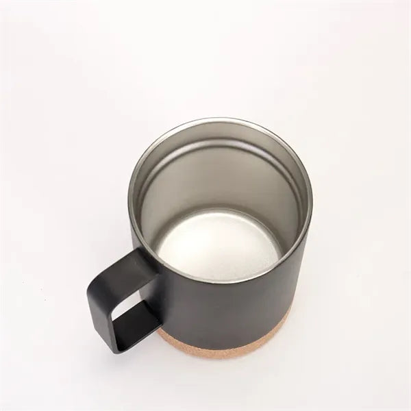 12oz Insulated Vacuum Coffee Mug with Cork Bottom and Handle