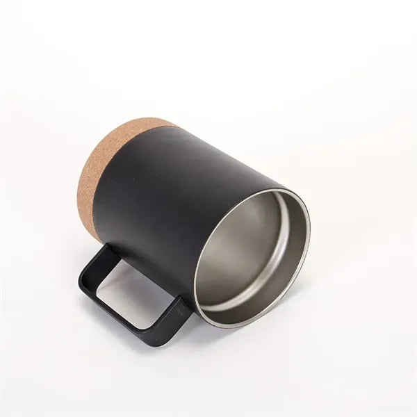 12oz Insulated Vacuum Coffee Mug with Cork Bottom and Handle