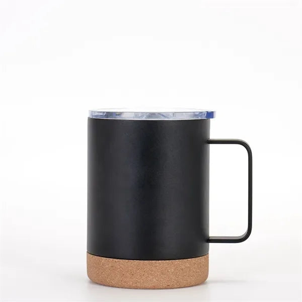 12oz Stainless Steel Mug with Handle and Cork Bottom