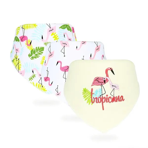 Soft Cotton Baby Bibs, 3-Pack