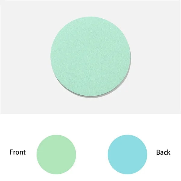 PU Leather Insulated Round Coasters Double Sided