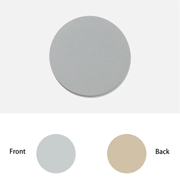 PU Leather Insulated Round Coasters Double Sided