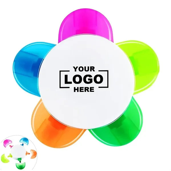 Flower Shaped Colorful Highlighter Pens