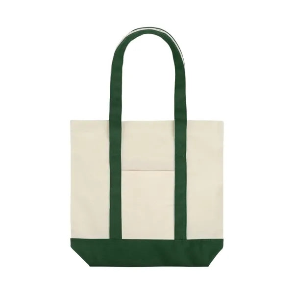 12 Oz. Cotton Canvas Tote Bag with an External Pocket