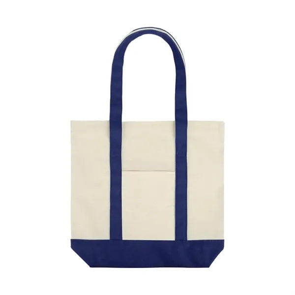 12 Oz. Cotton Canvas Tote Bag with an External Pocket