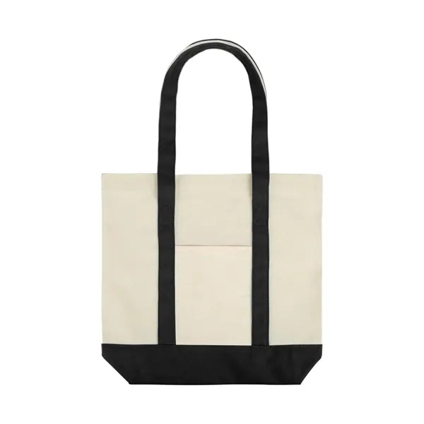 12 Oz. Cotton Canvas Tote Bag with an External Pocket