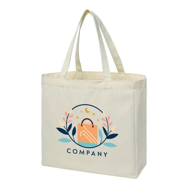 12 Oz. natural cotton canvas bag-12.6"w x 12.6"h x 4.72"d