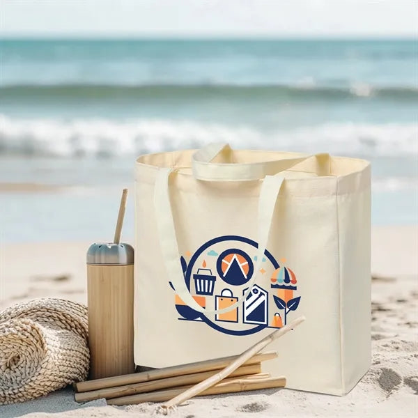 12 Oz. natural cotton canvas bag-12.6"w x 12.6"h x 4.72"d
