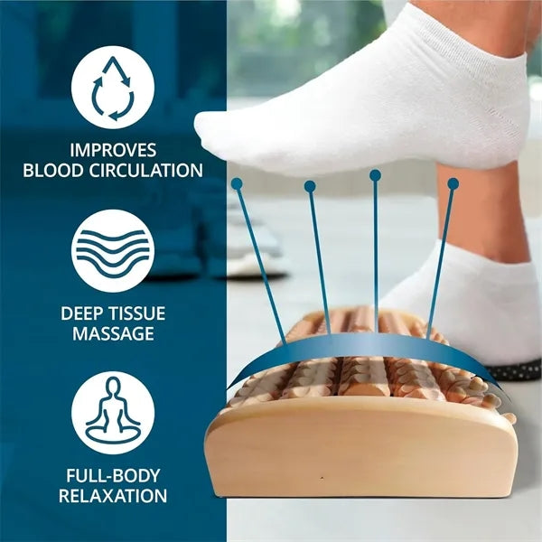Wooden Foot Massager Roller For Plantar Fasciitis Relief