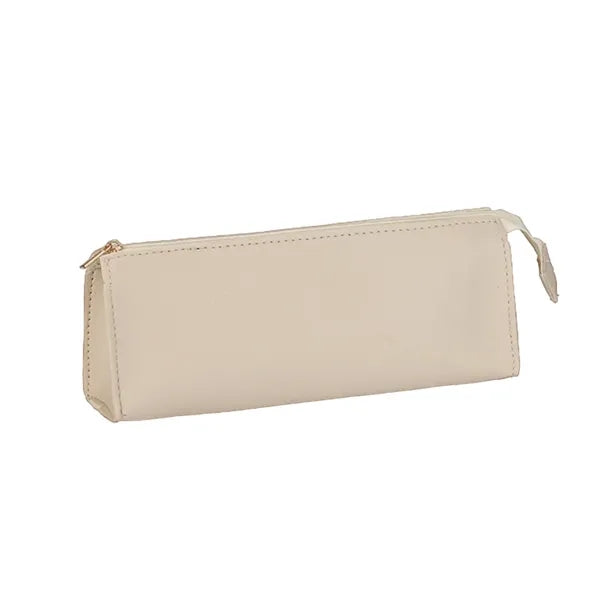 Large Capacity Leather Pencil Pouch