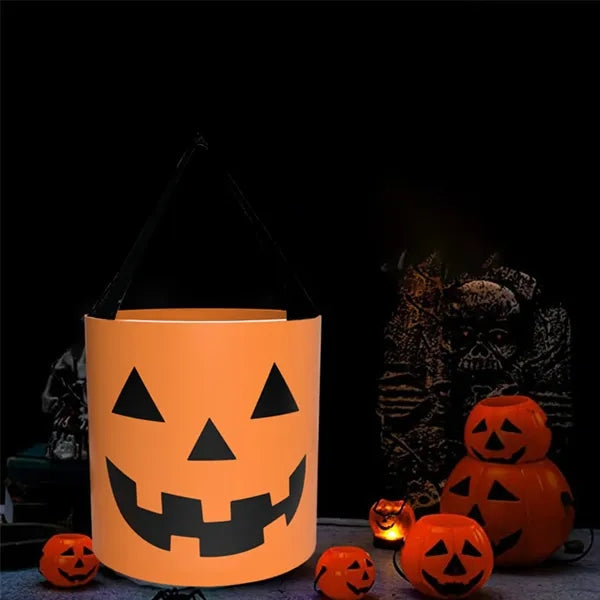 Halloween LED Light Candy Bags Pumpkin Treat Bucket