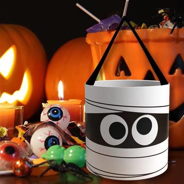 Halloween LED Light Candy Bags Pumpkin Treat Bucket