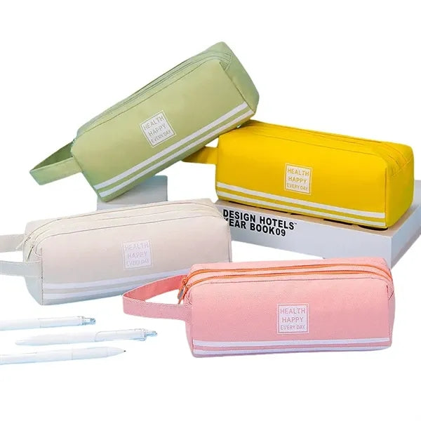 Oxford cloth double layer stationery bag pencil case