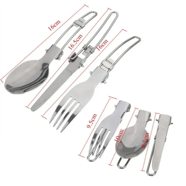 2 aluminum nonstick pans and spoon, fork, knife