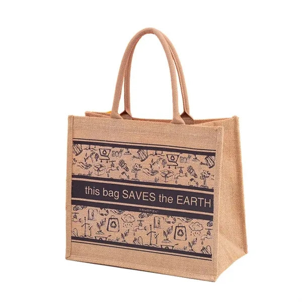 Large Jute Tote Bag