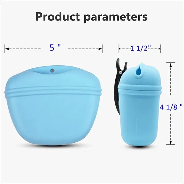 Silicone Portable Dog Treat Bag