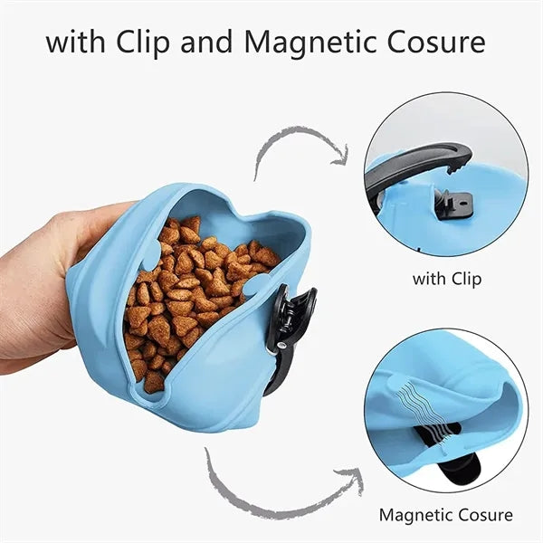 Silicone Portable Dog Treat Bag