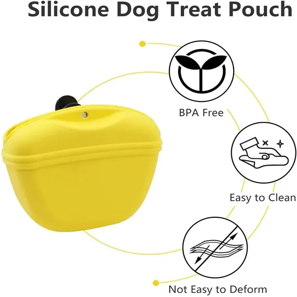 Silicone Portable Dog Treat Bag
