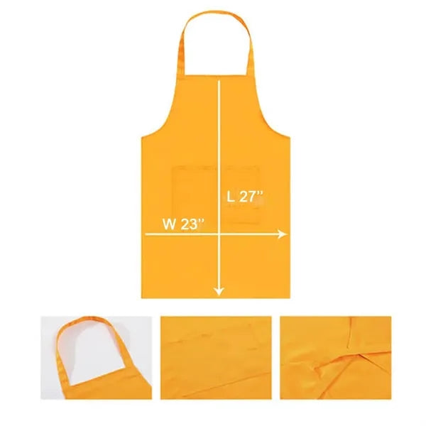 27" Unisex Waterproof Polyester Apron w/2 Front Pockets