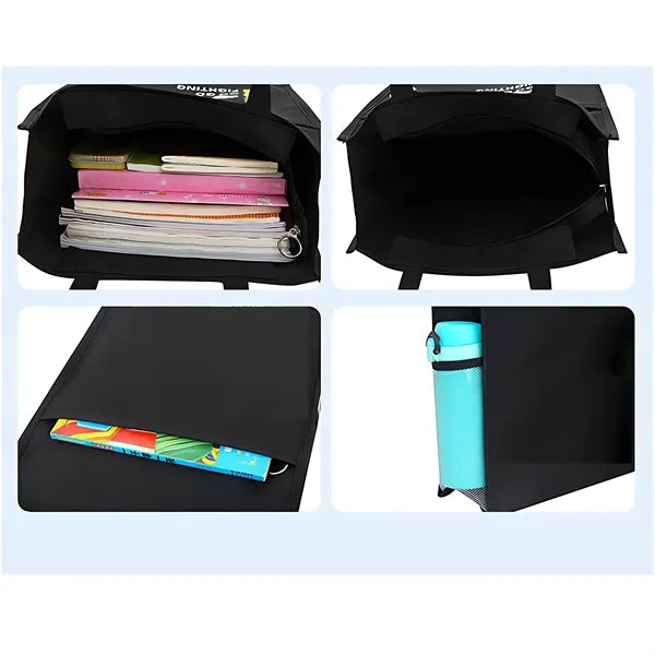 Canvas Tote Bag Zippered and Pen Pouch Set