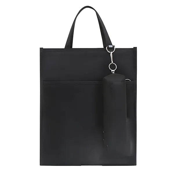 Canvas Tote Bag Zippered and Pen Pouch Set