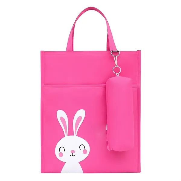 Canvas Tote Bag Zippered and Pen Pouch Set