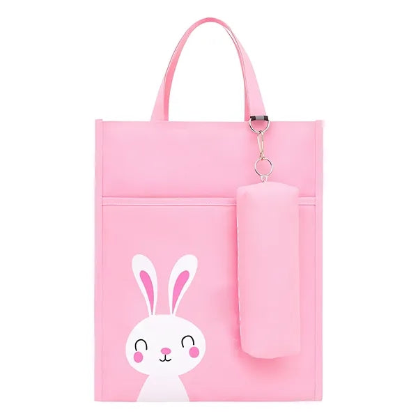 Canvas Tote Bag Zippered and Pen Pouch Set