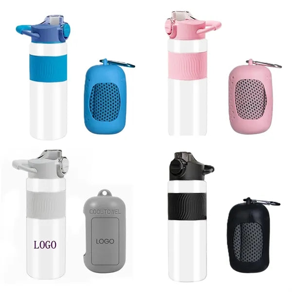 Sport Water Bottle & Cooling Towel Set