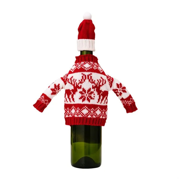 Knitted Sweater Christmas Wine Bottle Cover