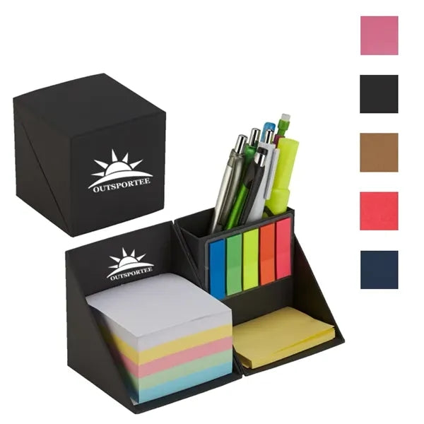 Foldable Sticky Note Index Tabs Cube, Pen holder