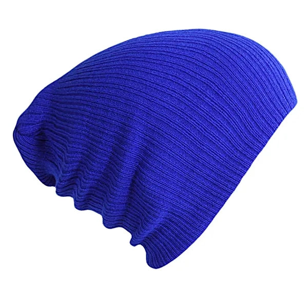 Solid Color Warm Knit Hat Custom Logo