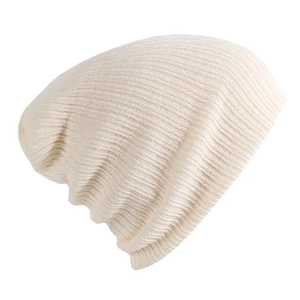Solid Color Warm Knit Hat Custom Logo