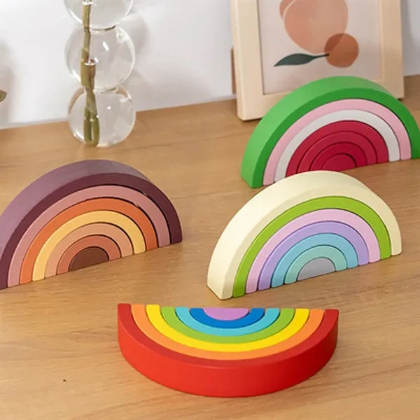 Wooden Rainbow Stacking Toy