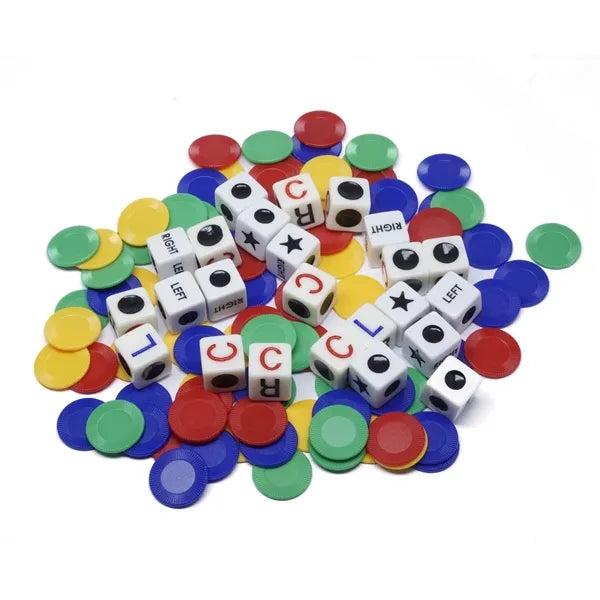 Right Left Center Dice Game Set