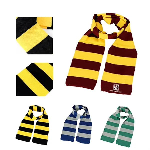 Colorful Knitted Striped Scarf