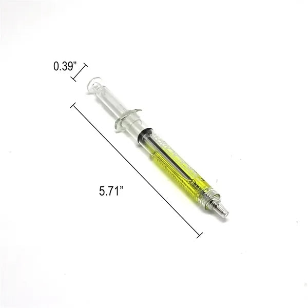 Syringe Shaped Ballpoint Pen with Scale