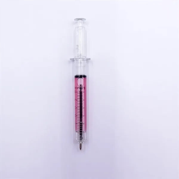 Syringe Shaped Ballpoint Pen with Scale