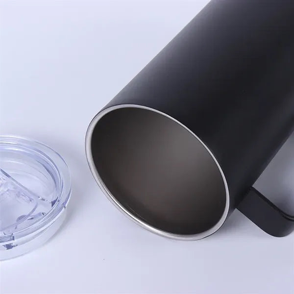 16oz Stainless Steel Mug with Cork Base and Handle