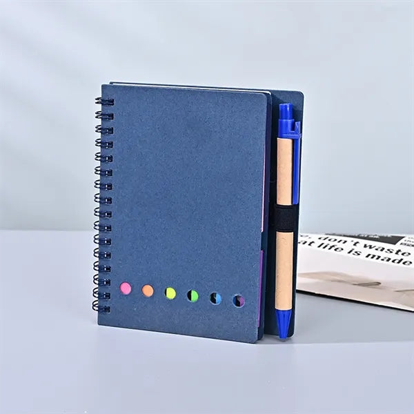 Spiral Notebook With Sticky Notes