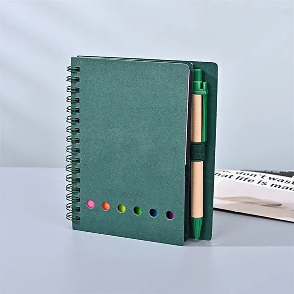 Spiral Notebook With Sticky Notes