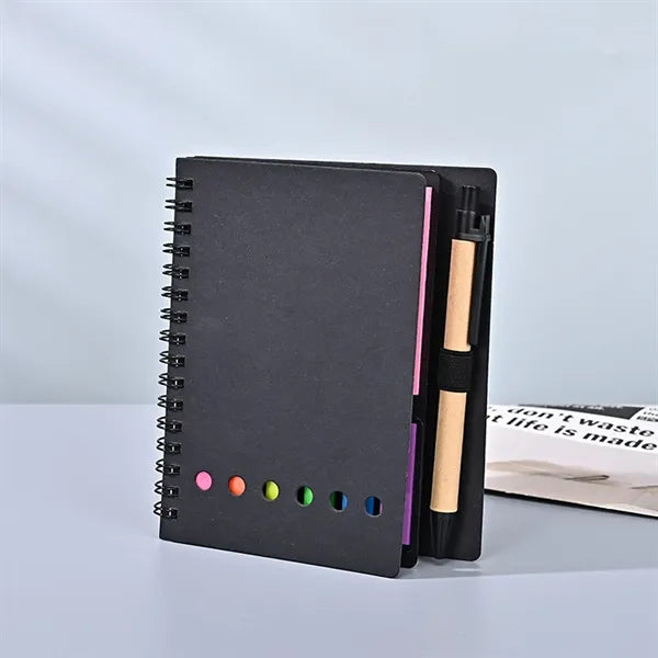 Spiral Notebook With Sticky Notes