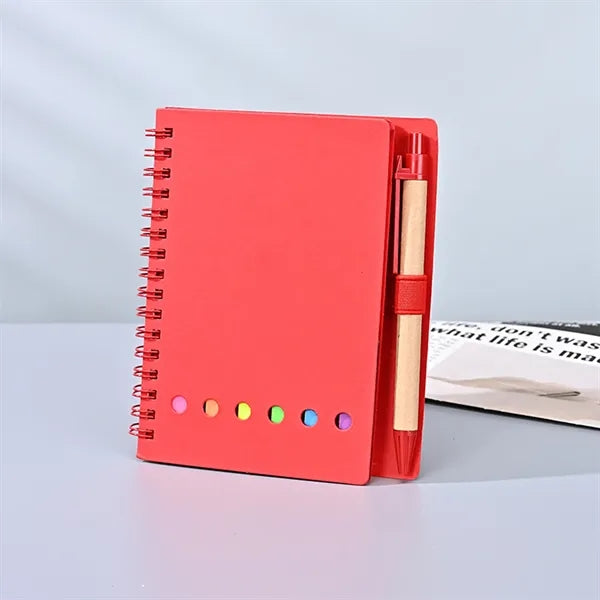 Spiral Notebook With Sticky Notes