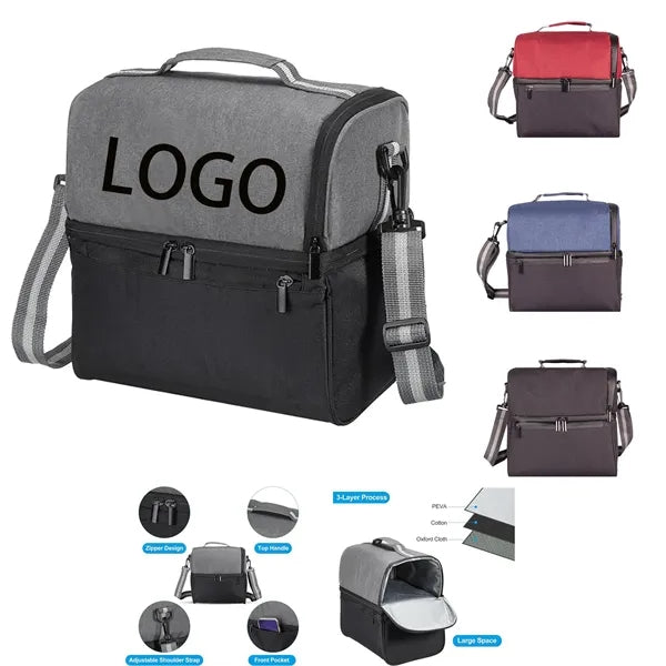 Double Compartment Cooler Lunch Bag
