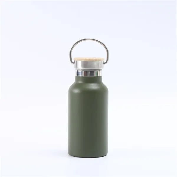 350ml Stainless Steel Sport Water Bottle with Bamboo Lid